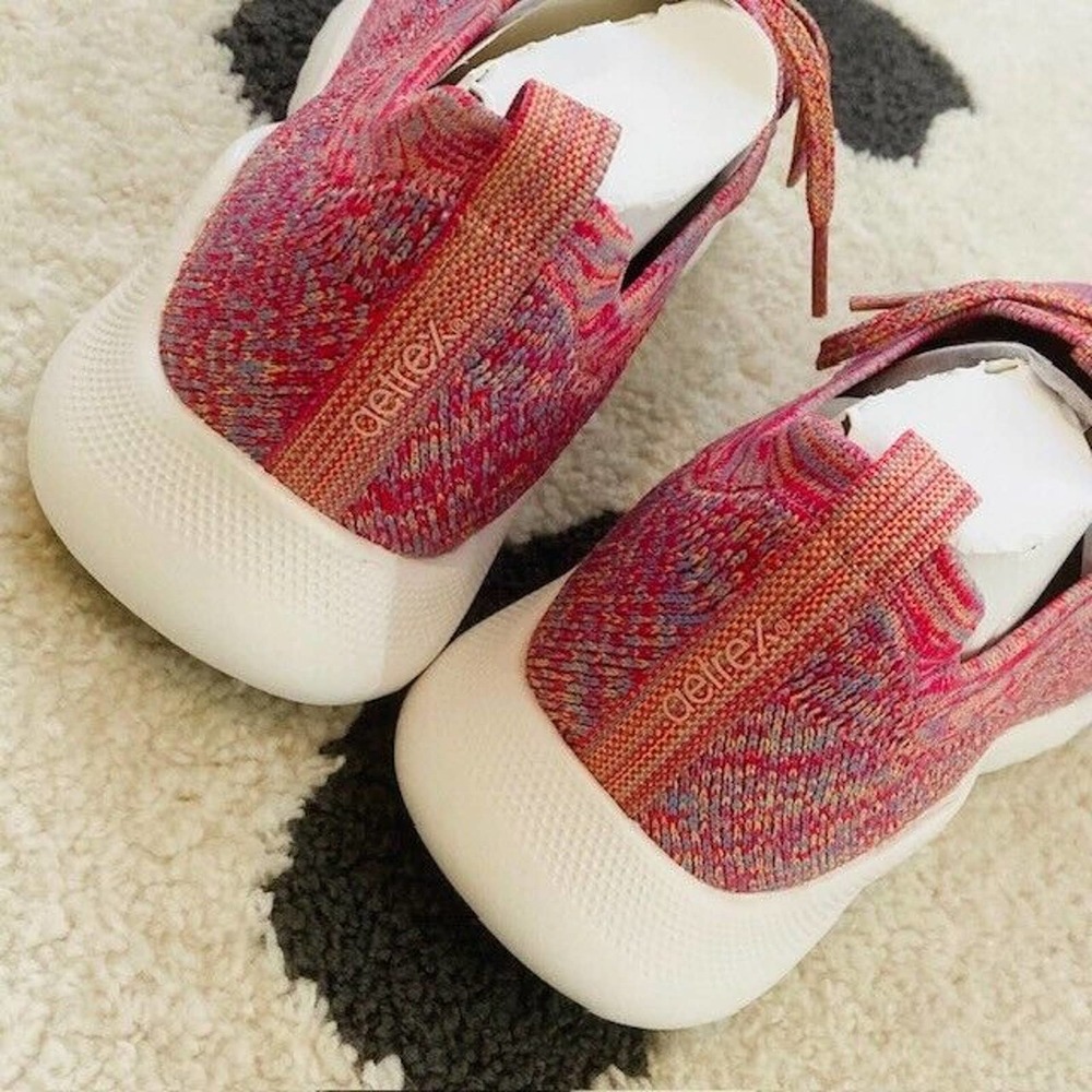 NWT Aetrex $130 Women's Size 7 Carly Arch Support Pink Knit Orthotic Sneaker - Picture 9 of 13